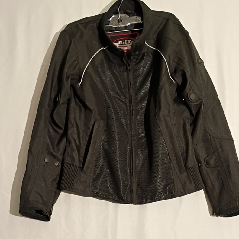 Women's Bilt motorcycle jacket SM with gloves Black